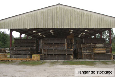 scierie Nord Pas-de-Calais : hangar de stockage